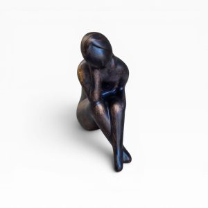 🗿 Escultura Decorativa Figura Pensativa GILDE 48336 – Bocholt | 21 cm
