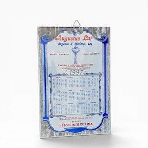 🧱 Azulejo Calendário Publicitário Augustus Lar — Ponte de Lima — 1997