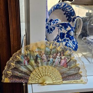 🪭 Leque Antigo / Vintage José Luis P. Blay — Cena Romântica com Renda