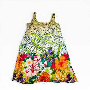🌺 Vestido MNG by Mango Floral Algodão com Croché - Tam.: L