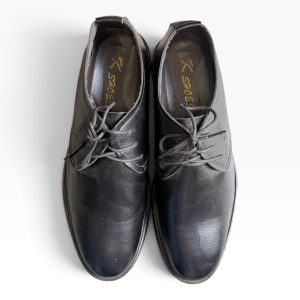 👞 Sapatos Vintage K Shoes em Pele Preta – Homem, Tamanho 43